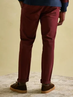 Stamford Burgundy Slim Fit Chinos