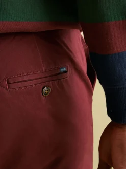 Stamford Burgundy Slim Fit Chinos