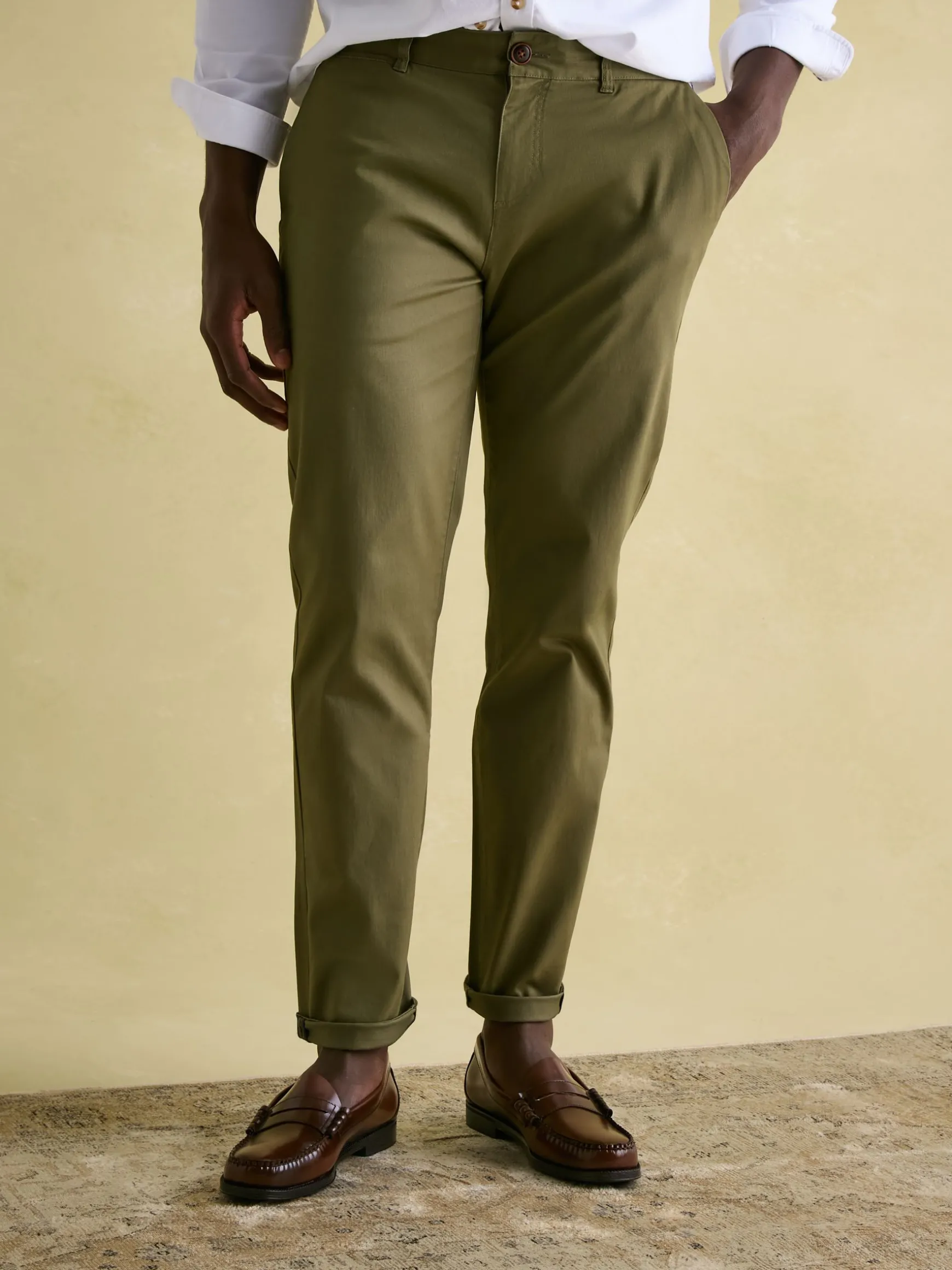 Stamford Green Slim Fit Chinos