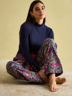 Stella Navy Cotton Pyjama Bottoms