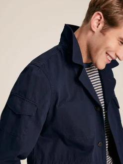 Taddington Navy Blue Cotton Field Jacket