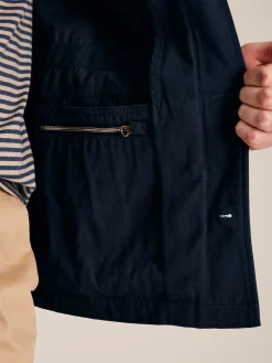 Taddington Navy Blue Cotton Field Jacket