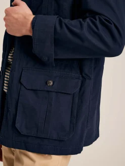 Taddington Navy Blue Cotton Field Jacket