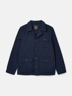 Taddington Navy Blue Cotton Field Jacket