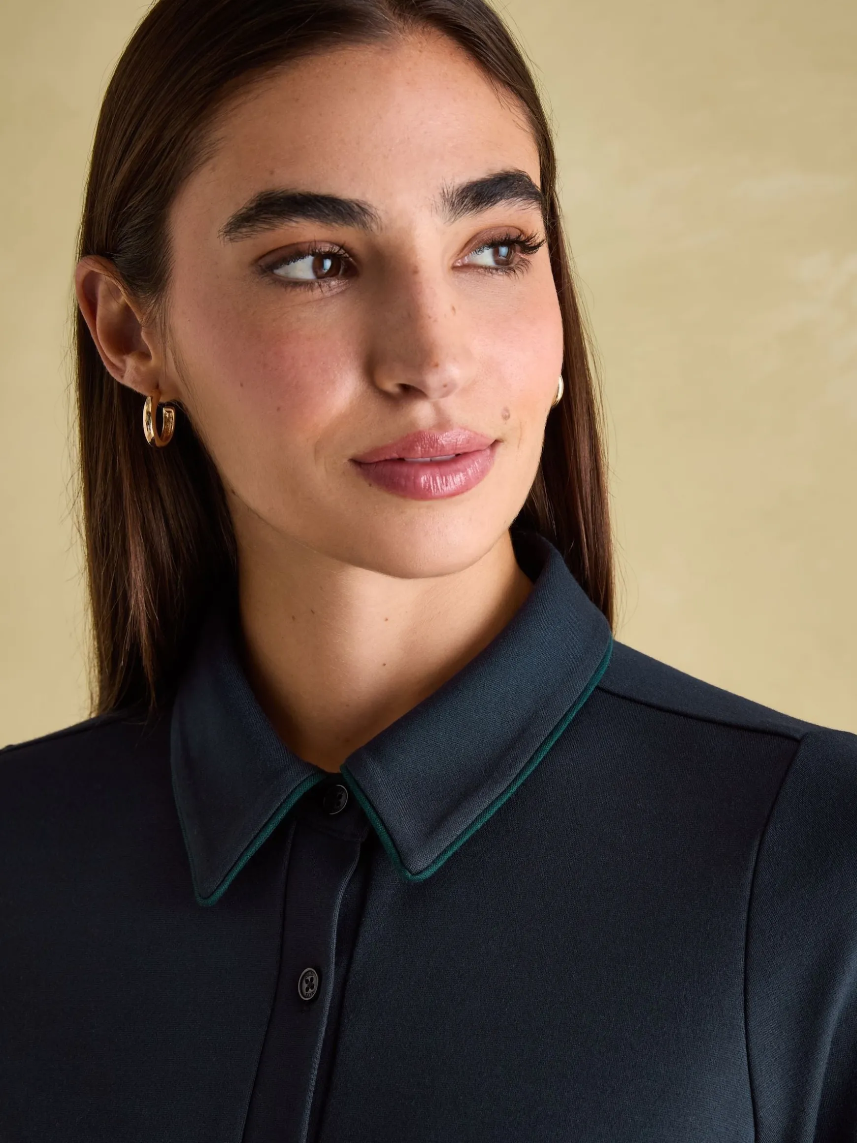 Tallie Navy Long Sleeve Jersey Ponte Dress