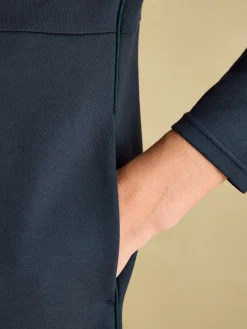 Tallie Navy Long Sleeve Jersey Ponte Dress