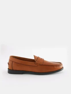 Tan Brown Penny Loafers