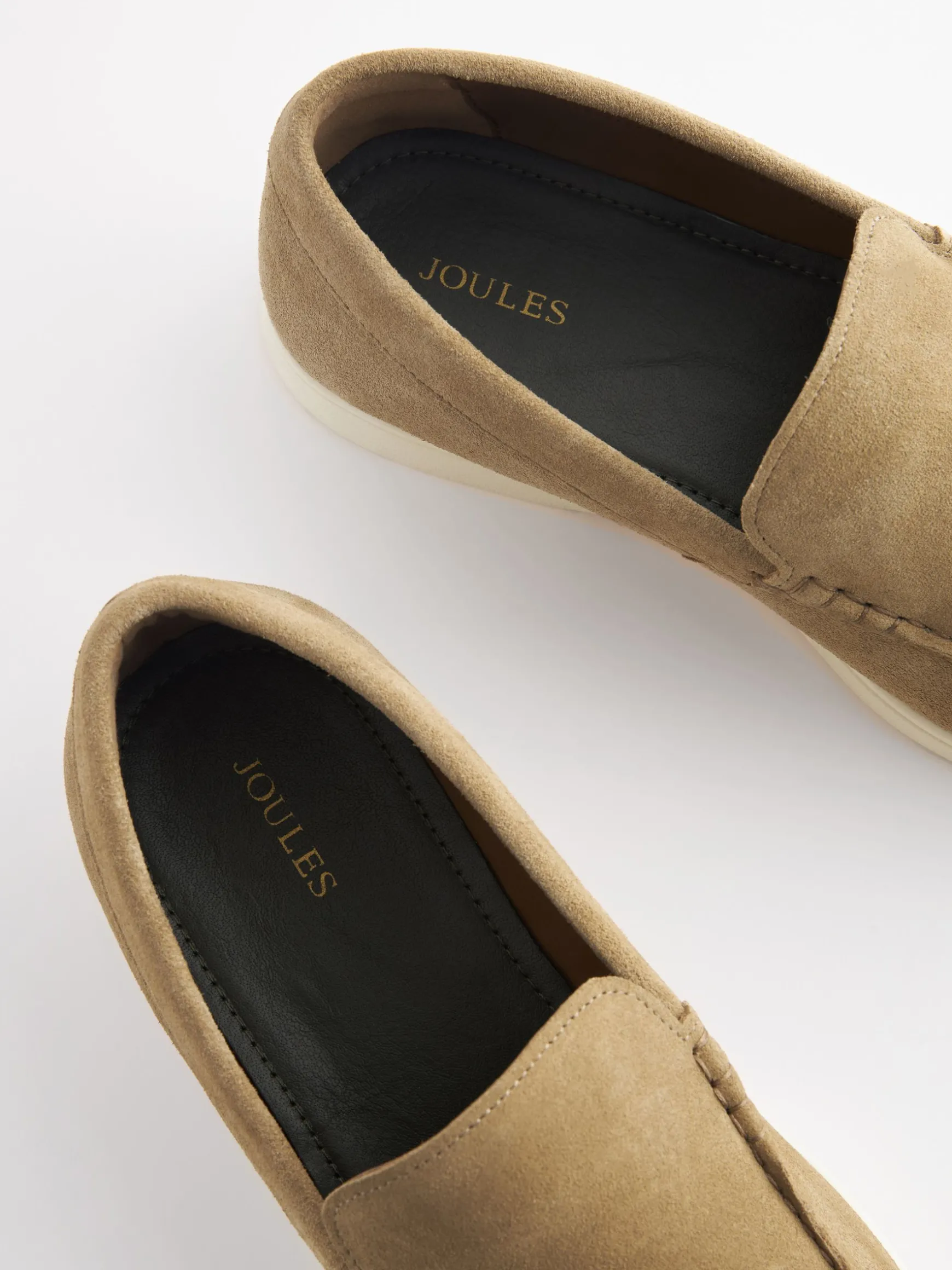 Tan Suede Apron Loafers