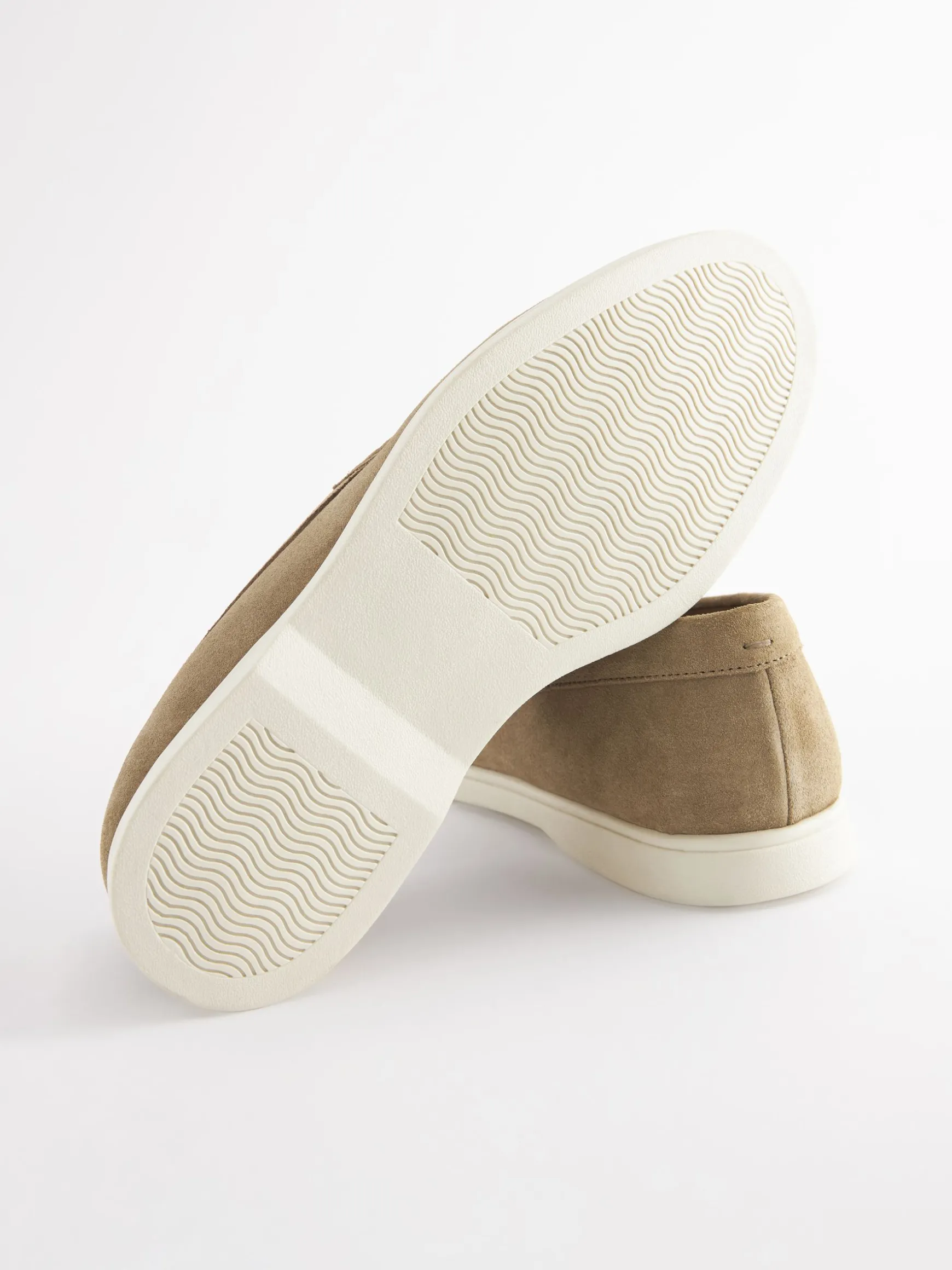 Tan Suede Apron Loafers