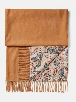 Templeton Natural Silk and Wool Blend Double Sided Scarf