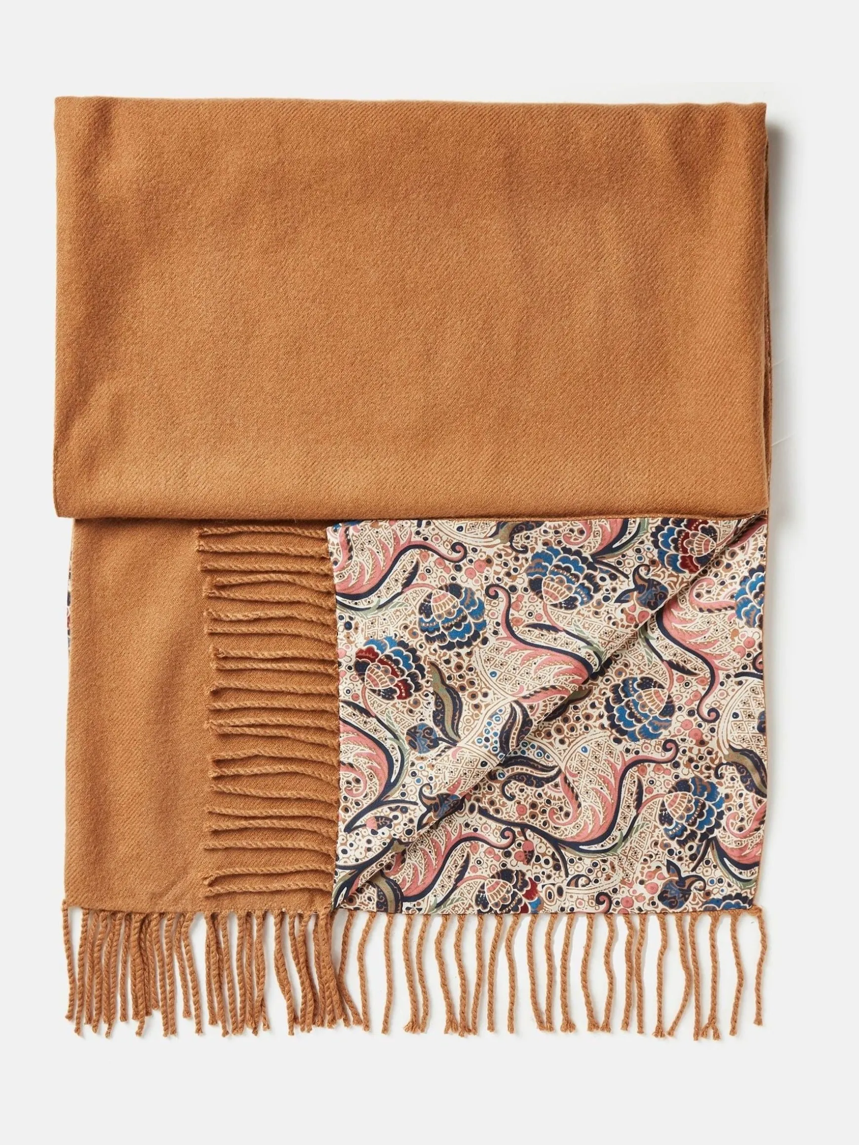 Templeton Natural Silk and Wool Blend Double Sided Scarf