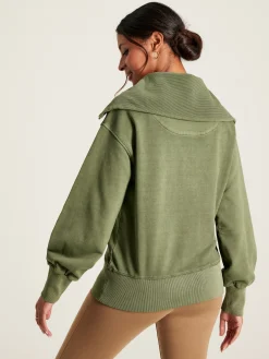 Tia Green Pullover Sweatshirt
