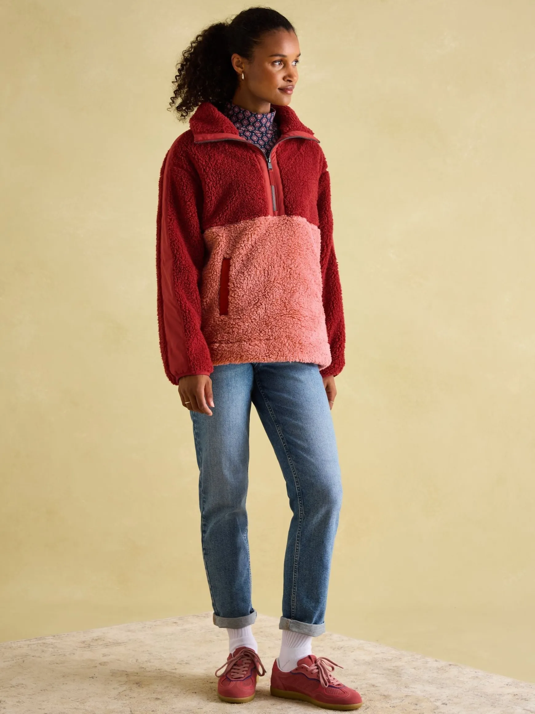 Tilly Pink Quarter Zip Fleece