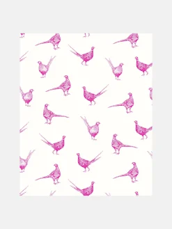 Truly Pink Flirty Pheasants 10M Wallpaper