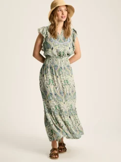 Verity Blue & Green Tiered Skirt