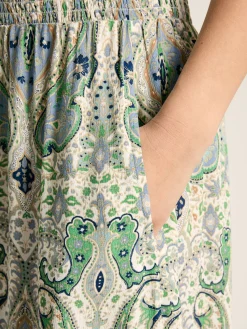 Verity Blue & Green Tiered Skirt