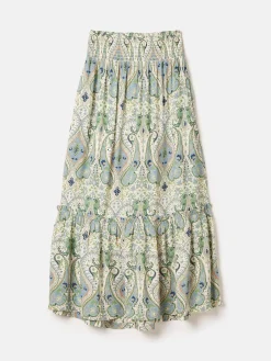 Verity Blue & Green Tiered Skirt