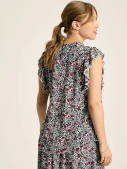 Verity Multi Frill Shoulder Sleeveless Blouse