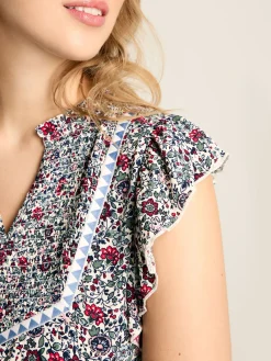 Verity Multi Frill Shoulder Sleeveless Blouse