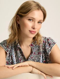 Verity Multi Frill Shoulder Sleeveless Blouse