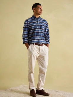 Welford Blue Cotton Check Shirt