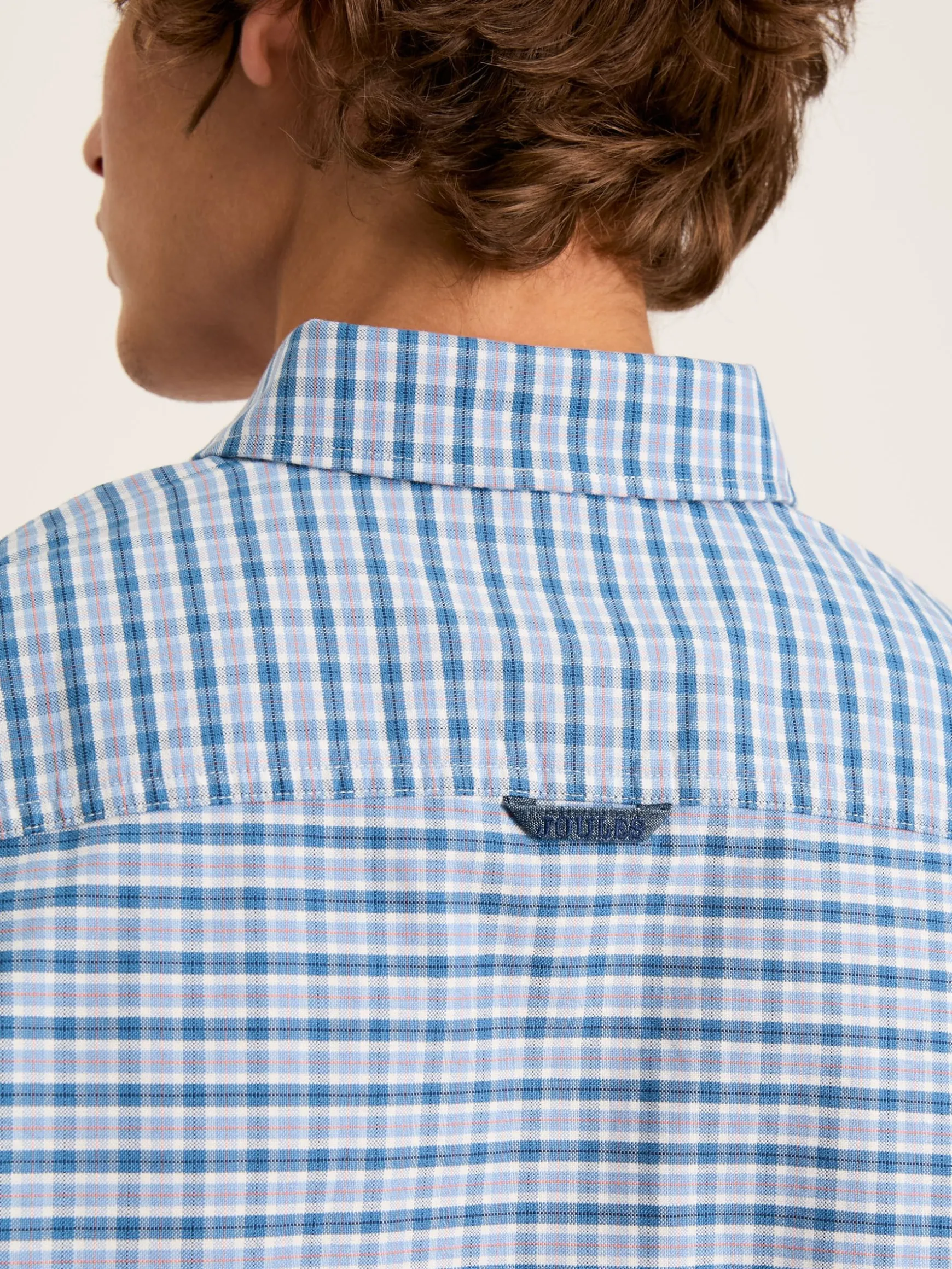 Welford Blue Gingham Cotton Check Shirt