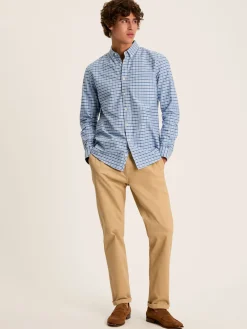 Welford Blue Gingham Cotton Check Shirt
