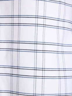 Welford White Cotton Check Shirt