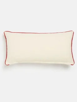 White Paisley 100% Cotton Cushion