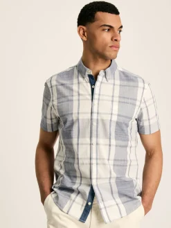 Wilson Blue Checked Classic Fit Short Sleeve Shirt