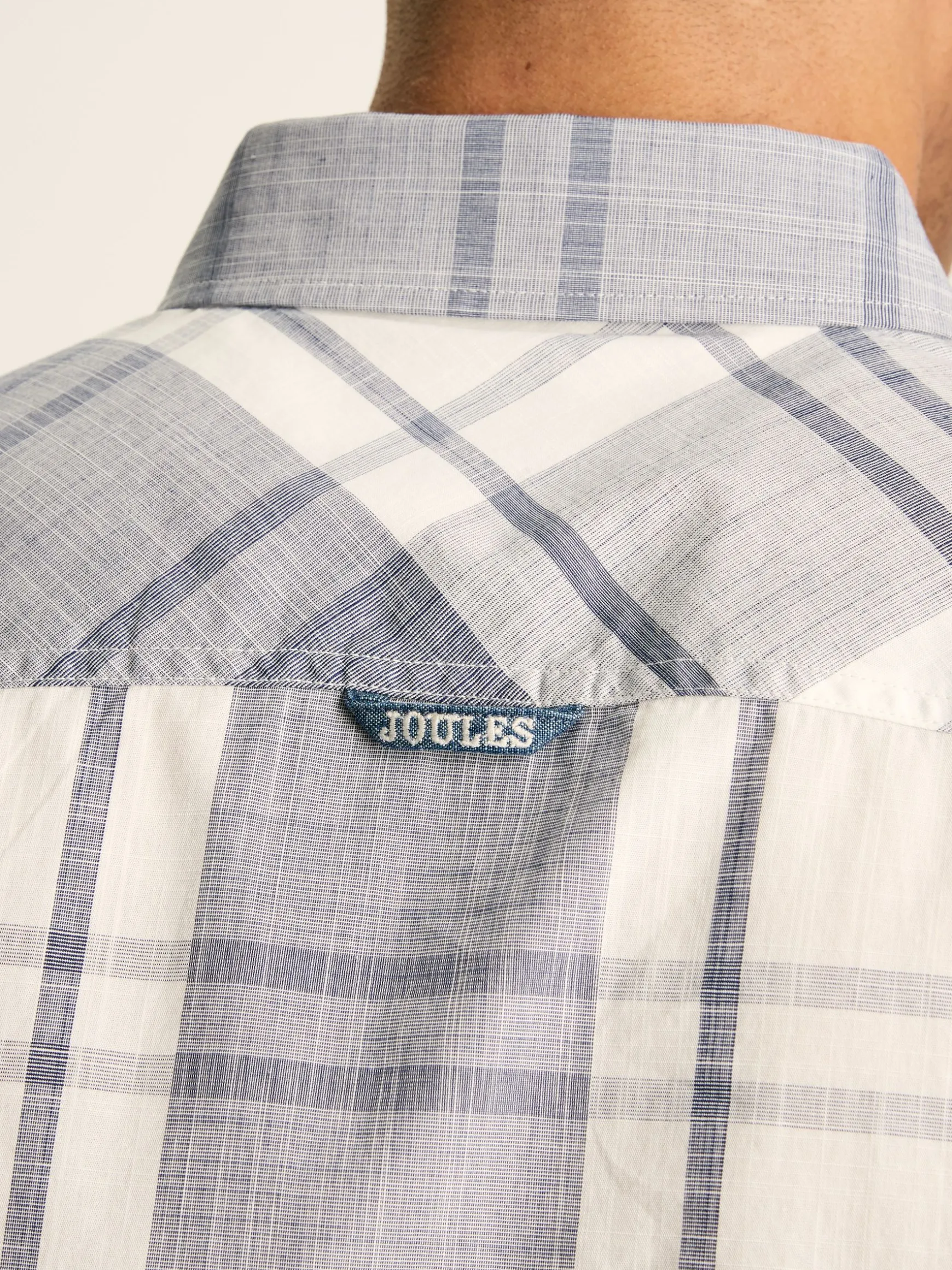 Wilson Blue Checked Classic Fit Short Sleeve Shirt