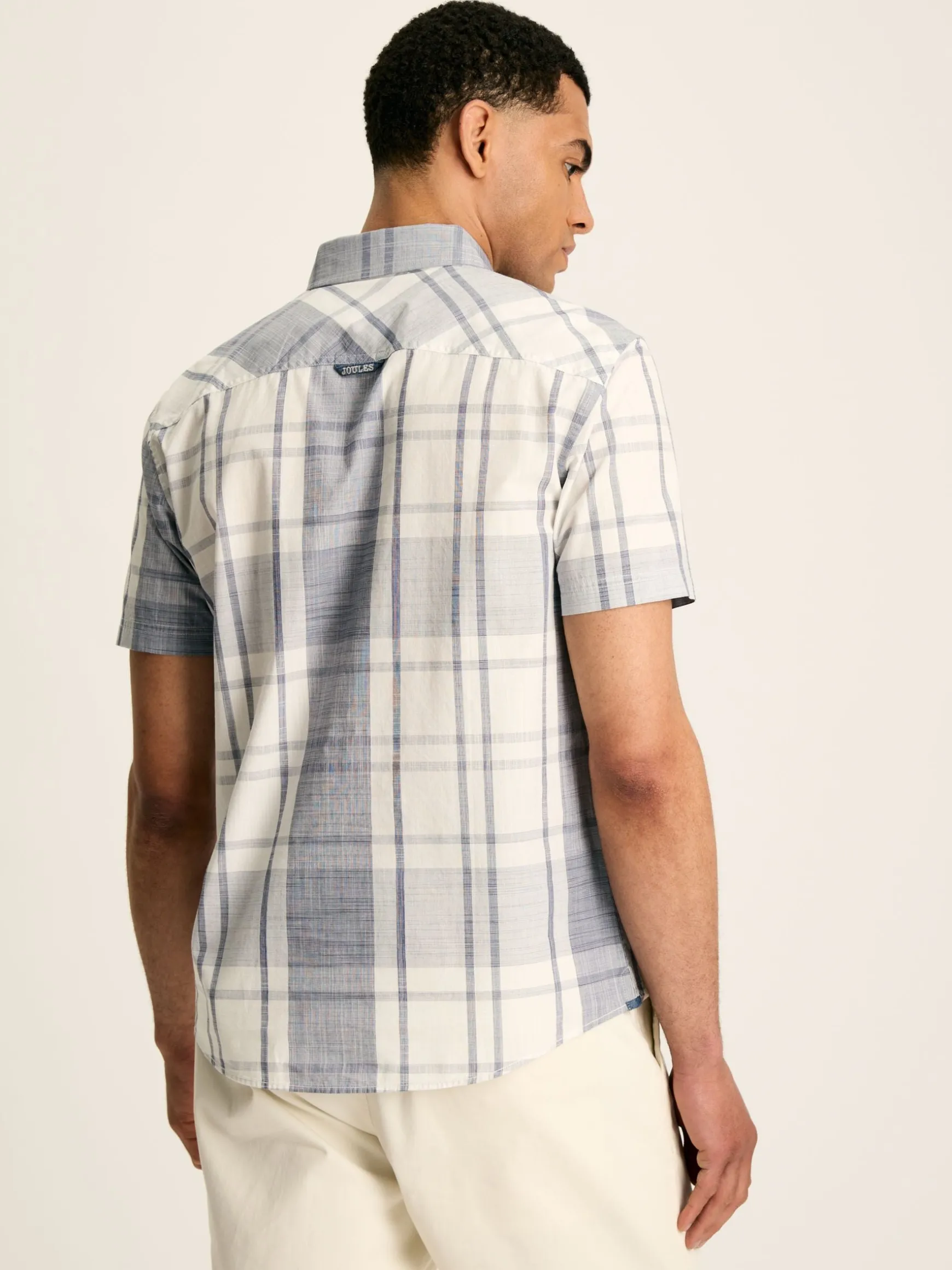 Wilson Blue Checked Classic Fit Short Sleeve Shirt