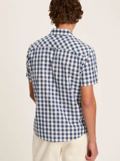 Wilson Blue Gingham Classic Fit Short Sleeve Shirt