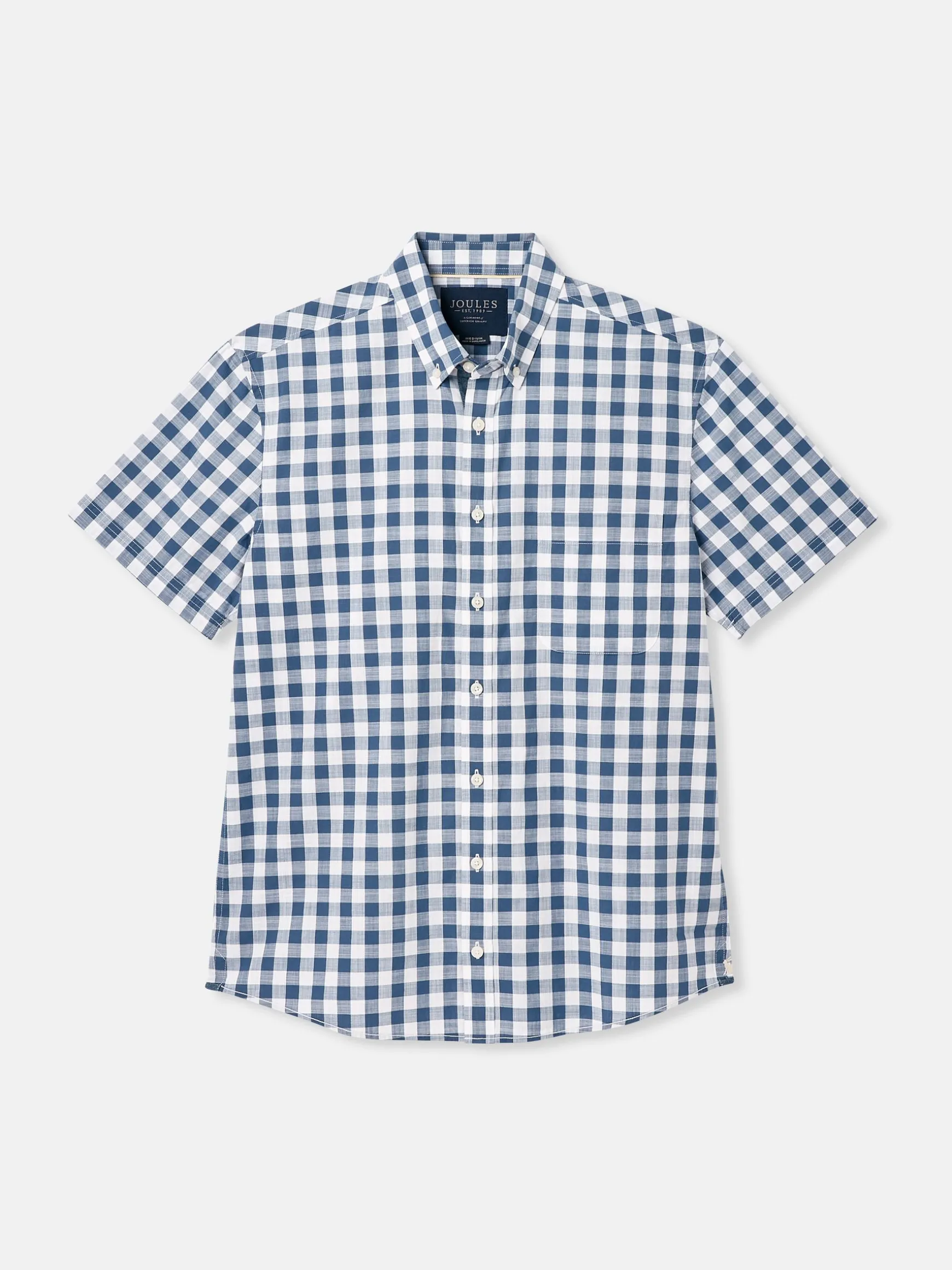Wilson Blue Gingham Classic Fit Short Sleeve Shirt