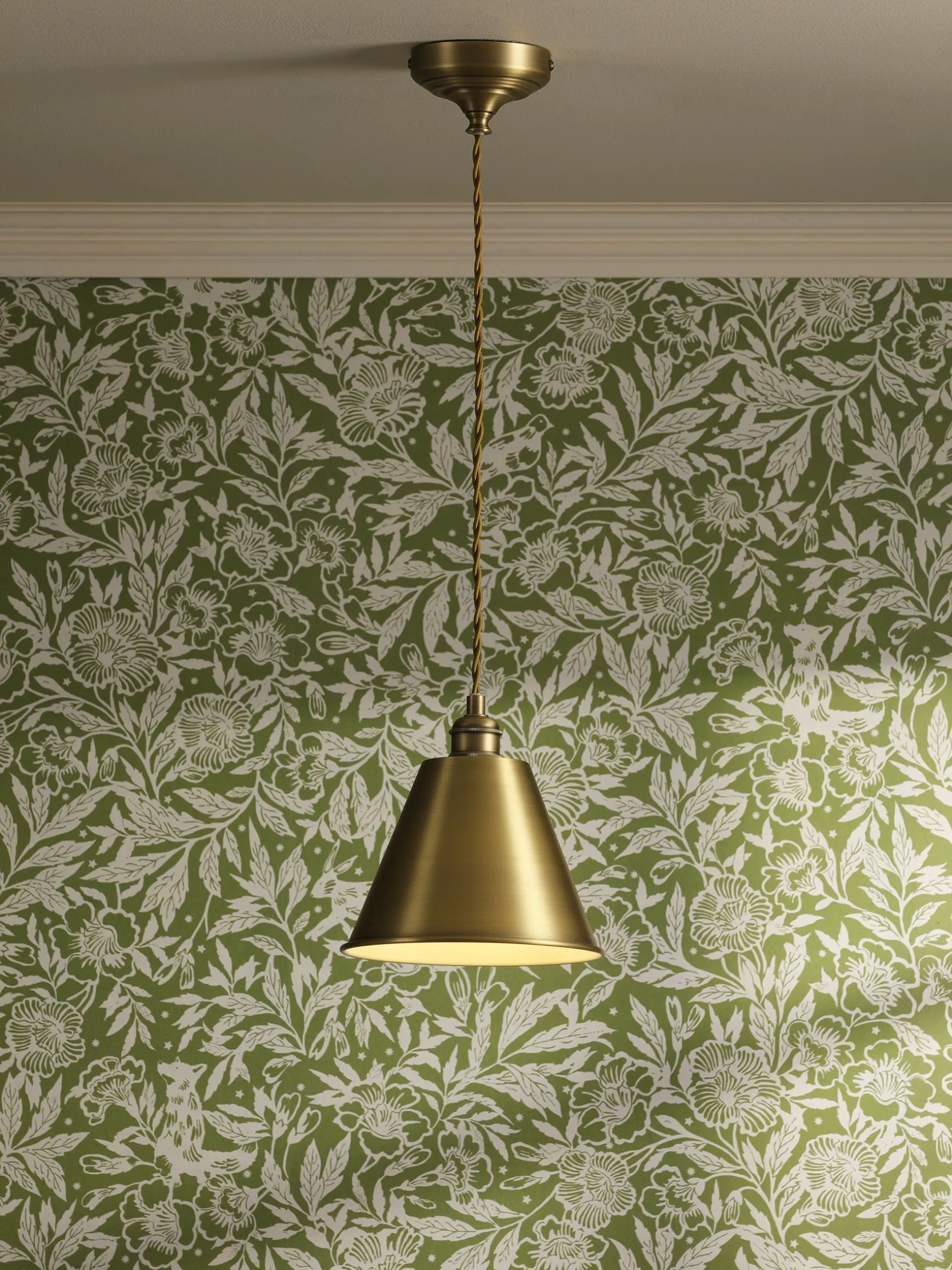 Wollaton Gold Brass Ceiling Pendant