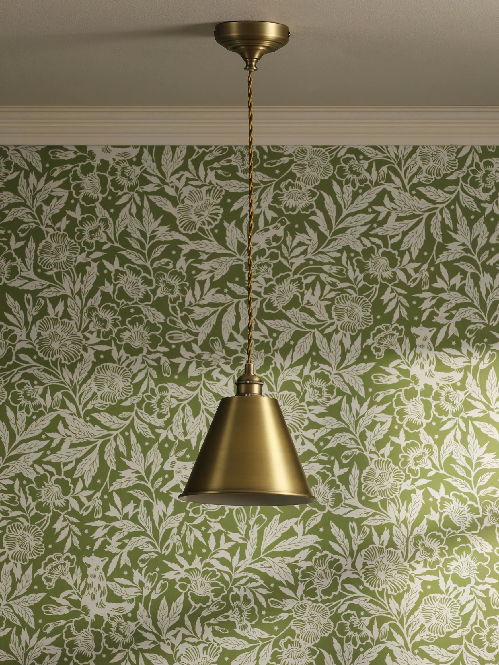 Wollaton Gold Brass Ceiling Pendant