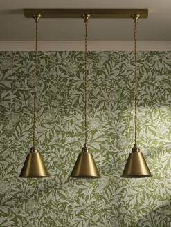 Wollaton Gold Three Bar Brass Ceiling Light