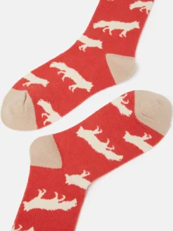 Women's Amble Red Icon Socks (size 4-8)