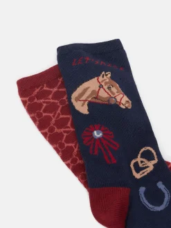 Women's Everyday Burgundy 2 Pack Socks (size 4-8)