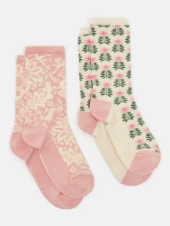 Women's Everyday Multi Blush 2 Pack Socks (size 4-8)