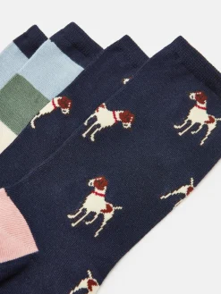 Women's Everyday Navy/Pink 2 Pack Socks (size 4-8)