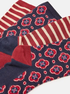 Women's Everyday Navy/Red 2 Pack Socks (size 4-8)