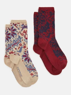 Women's Everyday Neutral/Navy 2 Pack Socks (size 4-8)