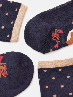 Women's Everyday Tan/Navy 2 Pack Socks (size 4-8)