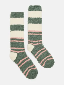 Women's Fluffy Green Socks (size 4-8)