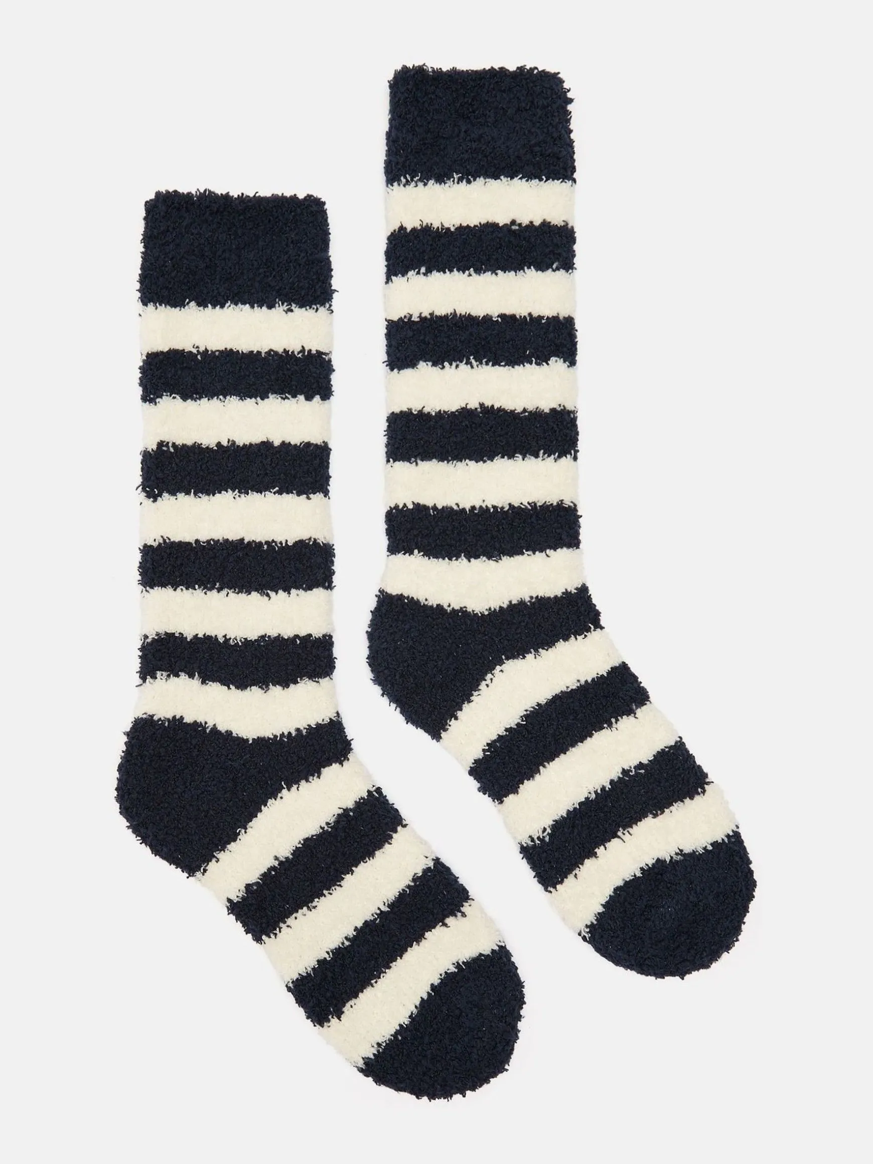 Women's Fluffy Navy Socks (size 4-8)