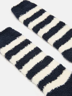 Women's Fluffy Navy Socks (size 4-8)