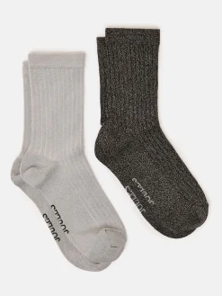 Women's Freya Silver Glitter Socks