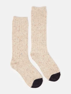 Women's Rambler Oatmeal Cable Knit Boot Socks (size 4-8)