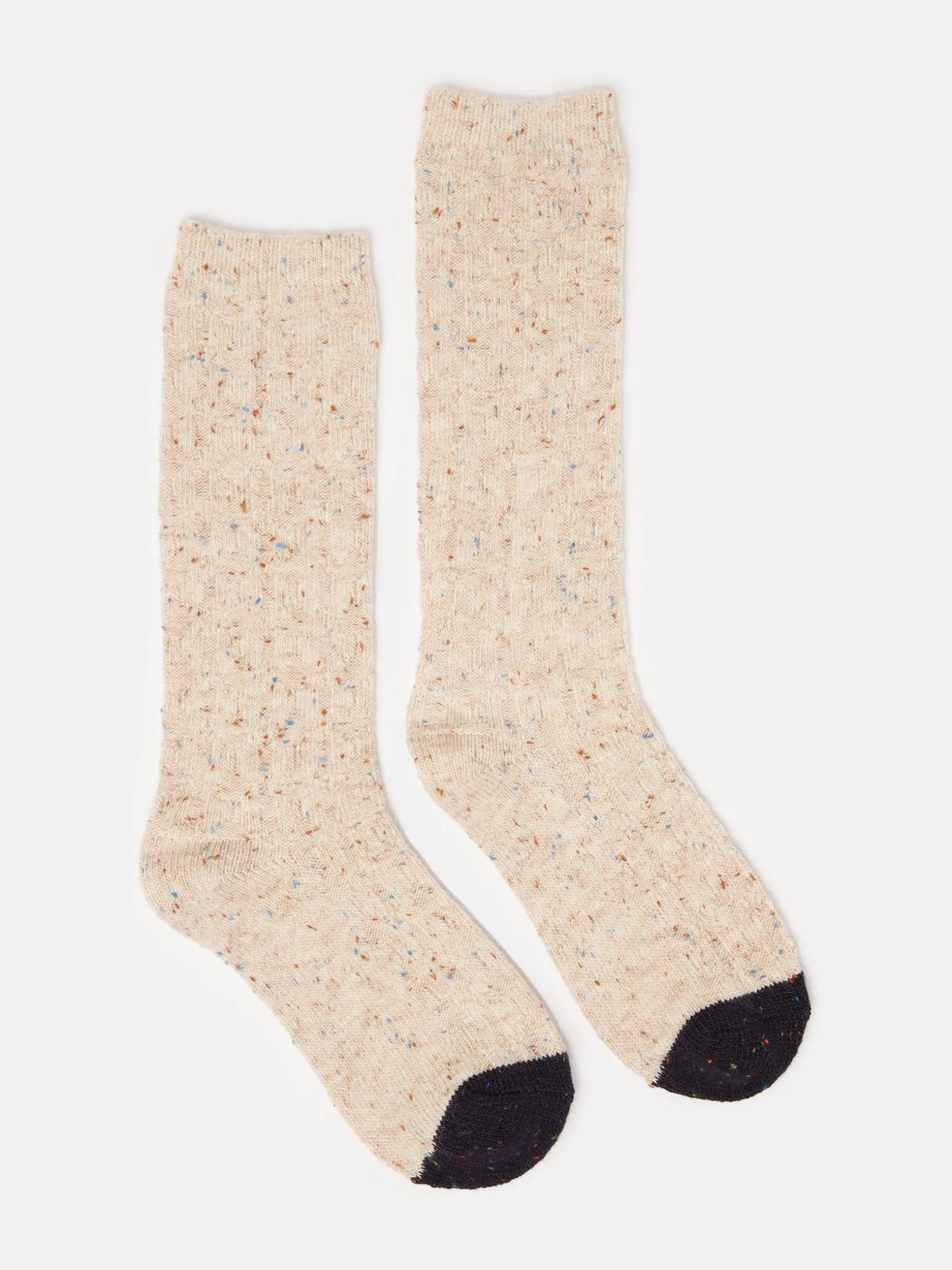 Women's Rambler Oatmeal Cable Knit Boot Socks (size 4-8)